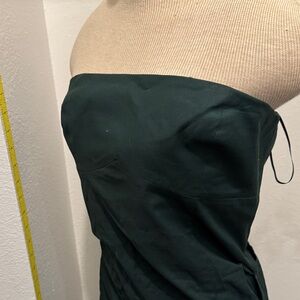 Reformation Deep Green Strapless Dress